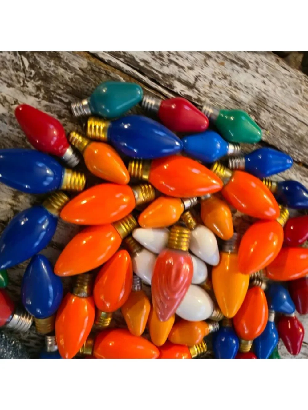 Vintage Christmas Light Bulbs 59 Multi Color For Crafting untested c7 c9 & more